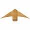 Ekena Millwork Bellingham Rough Sawn Timber Gable Bracket, Western Red Cedar, 36"W x 12"H x 2"D x 6"F, 8/12 Pitch GBW036X12X0206BEL00RWR - alternate 1
